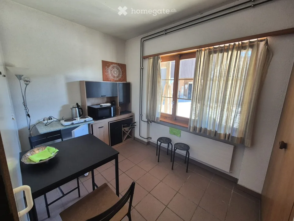 1-room apartment furnished on a farm for rent