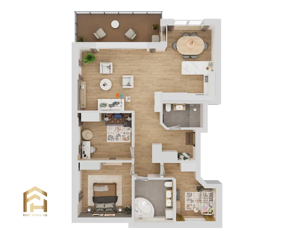 Grosszügige 4.5-Zi.-Neubauwohnung mit Südost-Balkon – Foto 12 von 13
