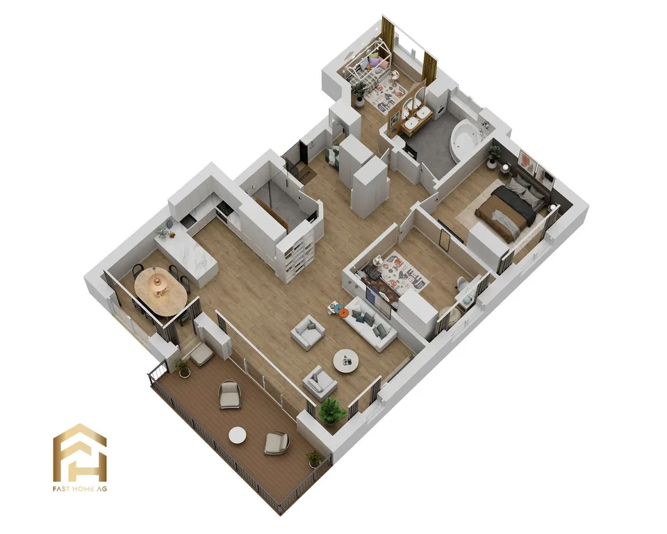Grosszügige 4.5-Zi.-Neubauwohnung mit Südost-Balkon – Foto 11 von 13