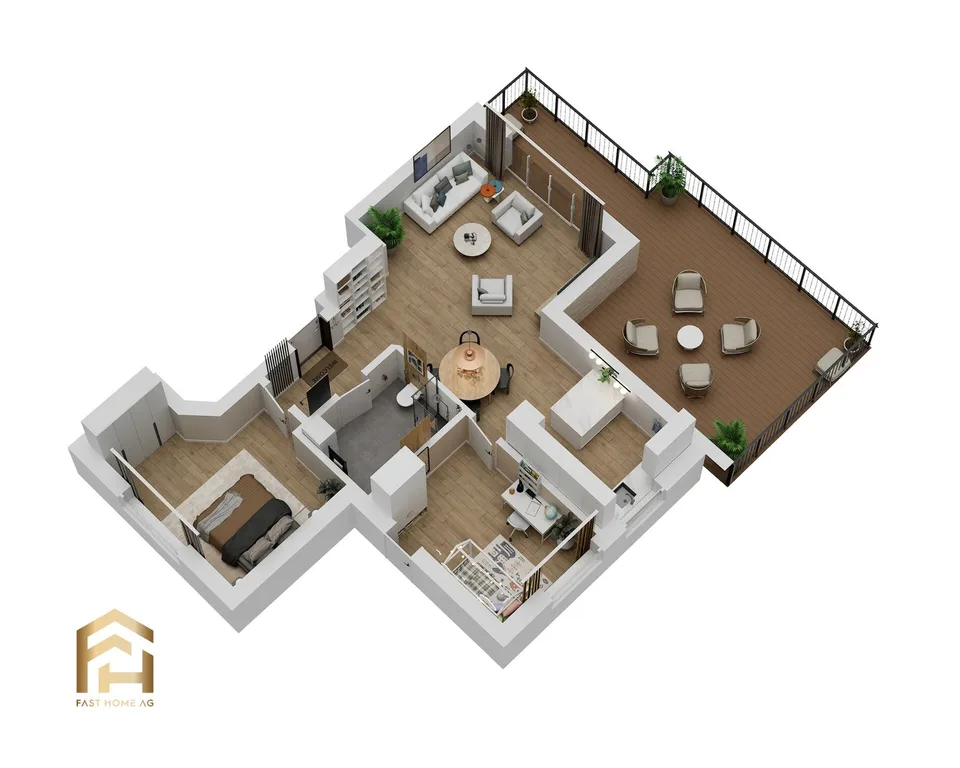 Penthouse-Feeling: 3.5-Zimmer-Neubau mit Traumterrasse