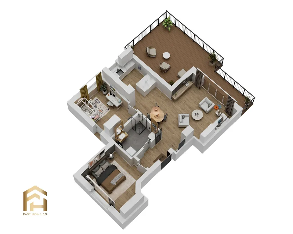 Penthouse-Feeling: 3.5-Zimmer-Neubau mit Traumterrasse