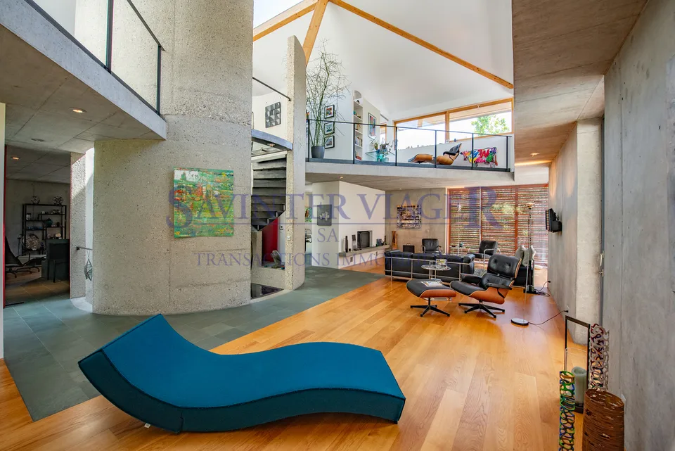 Une signature architecturale face au Léman - Vente en Viager