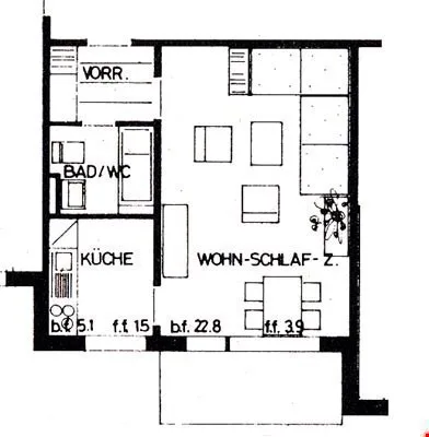 Charming 1.5-room apartment with balcony in Jona