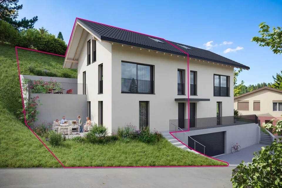 4.5-Zimmer-Doppelhaushälfte mit individuellem Ausbau