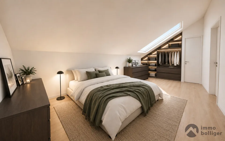 Habiter avec une vue dégagée - maison mitoyenne moderne à Holziken