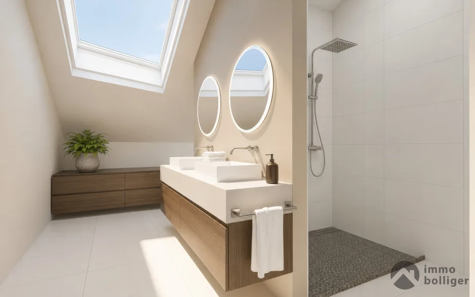 Habiter avec une vue dégagée - maison mitoyenne moderne à Holziken