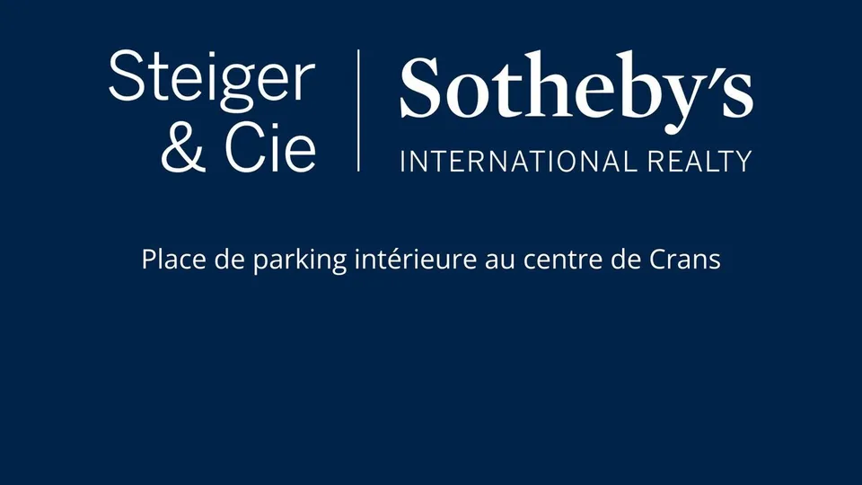 Opportunité au coeur de Crans - Places de parking en garage sécurisé