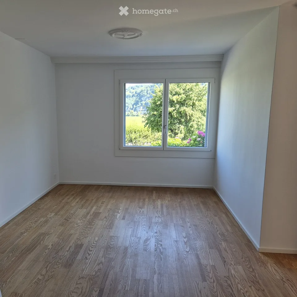 Apartment in Stans with seating area and view of Pilatus at sunset