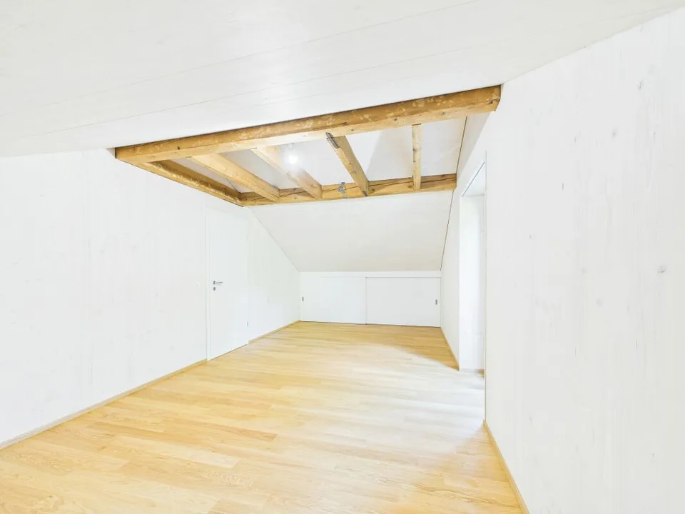 Sehr grosszügige, lichtdurchflutete, frisch renovierte Dachwohnung