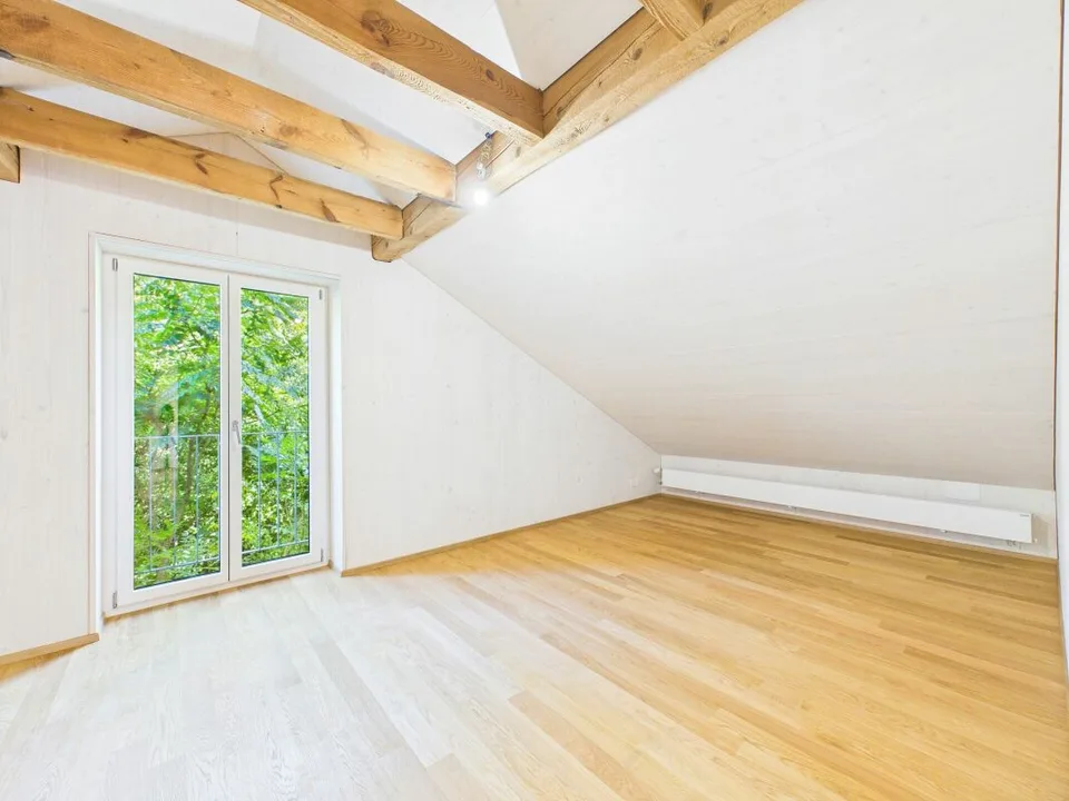 Sehr grosszügige, lichtdurchflutete, frisch renovierte Dachwohnung