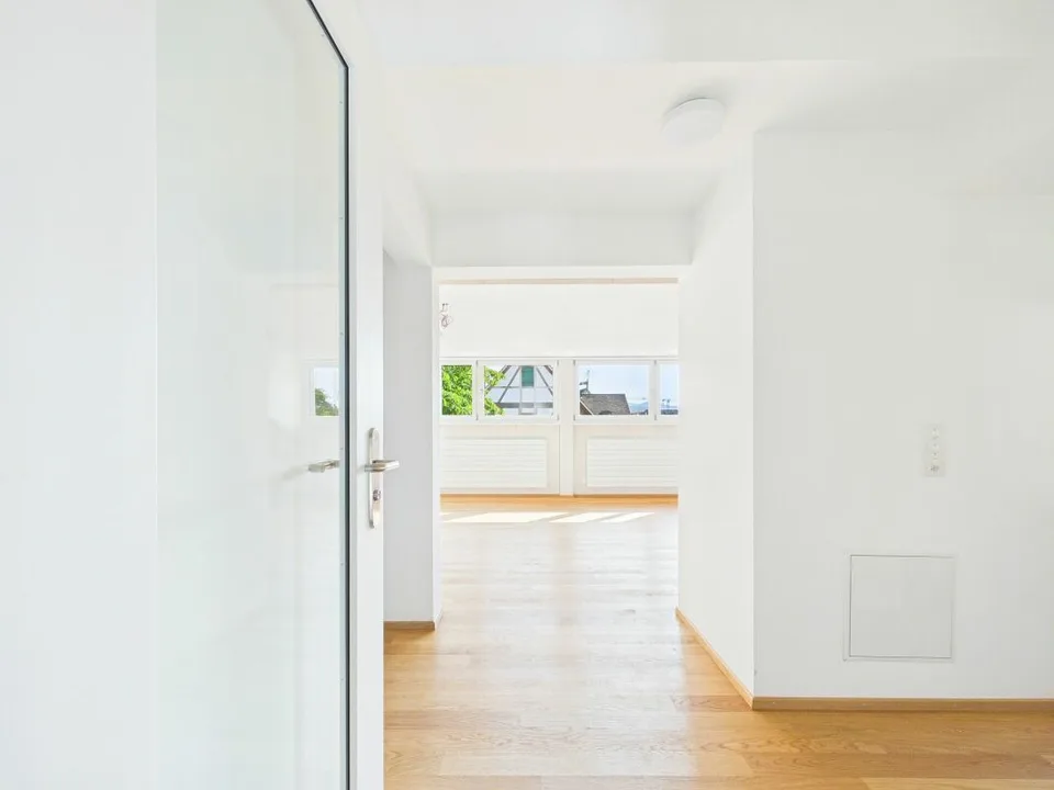 Sehr grosszügige, lichtdurchflutete, frisch renovierte Dachwohnung