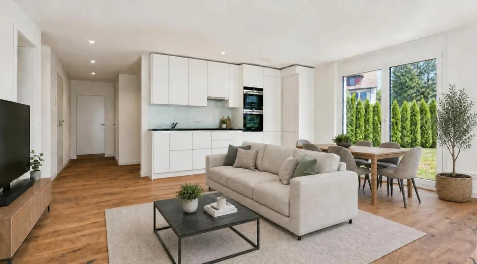 Paradiso di giardino a Bischofszell - appartamento di 3,5 locali luminoso in standard Minergie da affittare immediatamente!