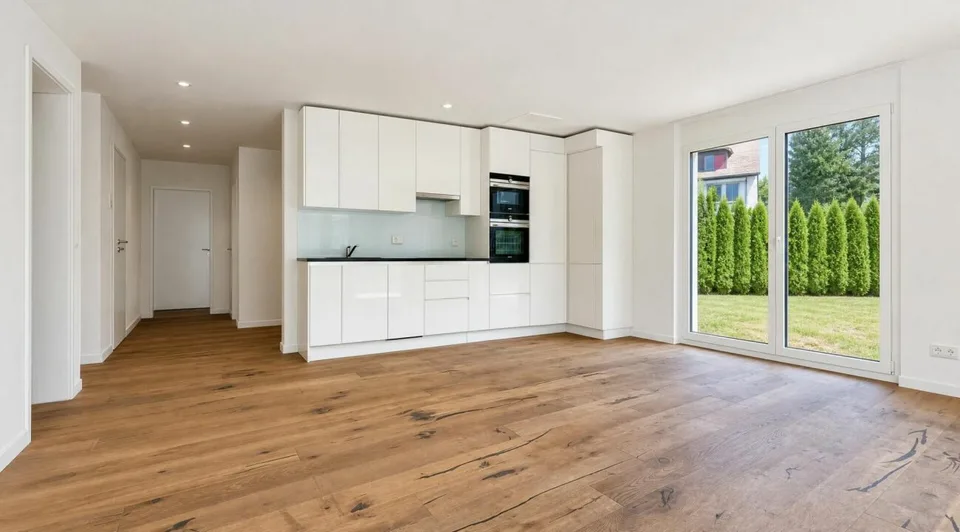 Paradiso di giardino a Bischofszell - appartamento di 3,5 locali luminoso in standard Minergie da affittare immediatamente!