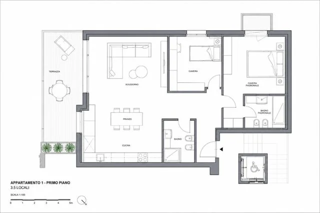 Exclusive 3.5-Room Apartment in a New Residence – Completion Autumn 2026