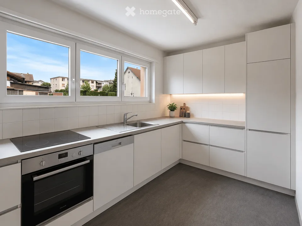 Appartement de 4 pièces rénové au rez-de-chaussée à Hausen AG