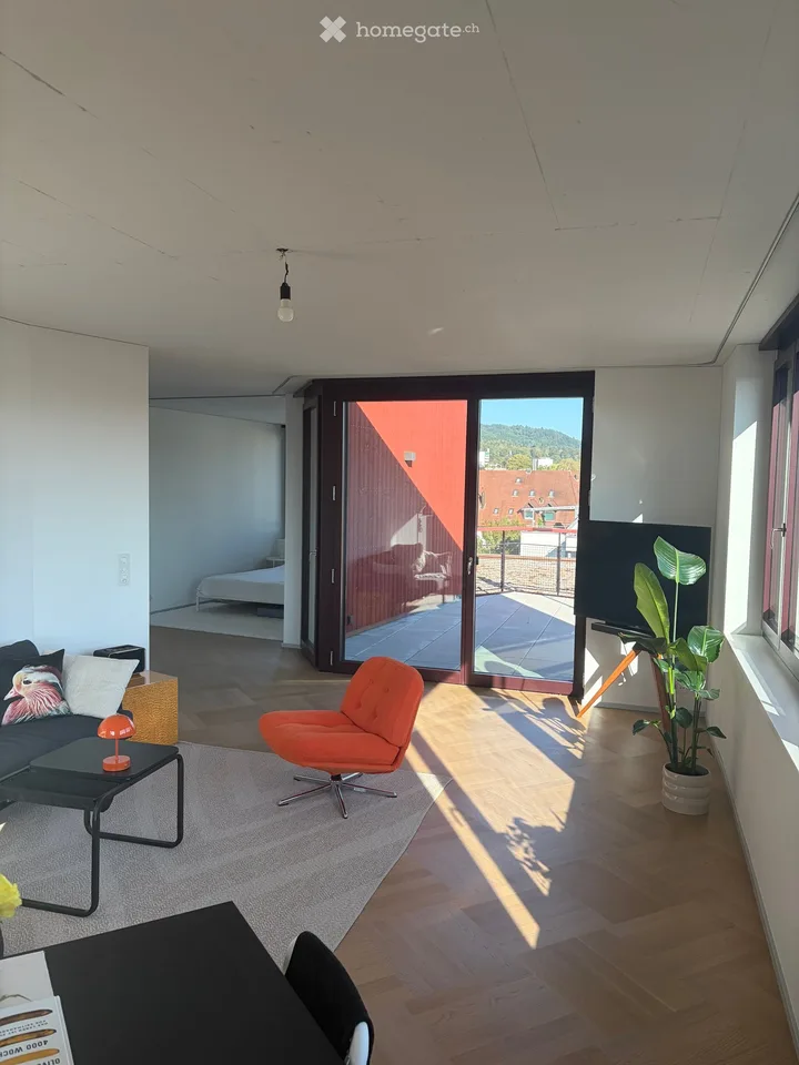 Bright newly built apartment including parking space and balcony in top location in Dietikon