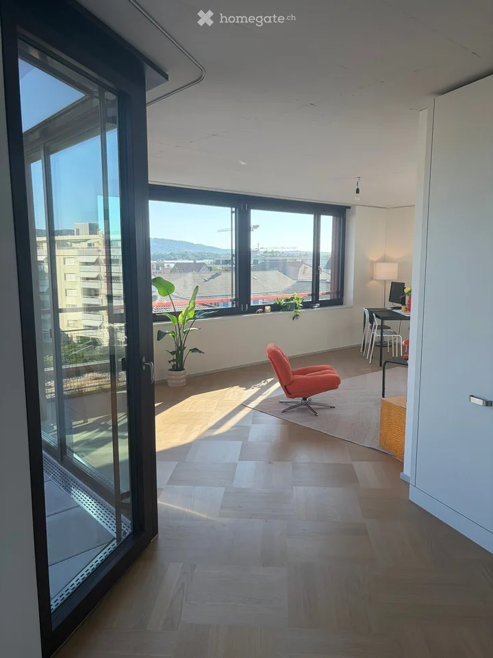 Bright newly built apartment including parking space and balcony in top location in Dietikon