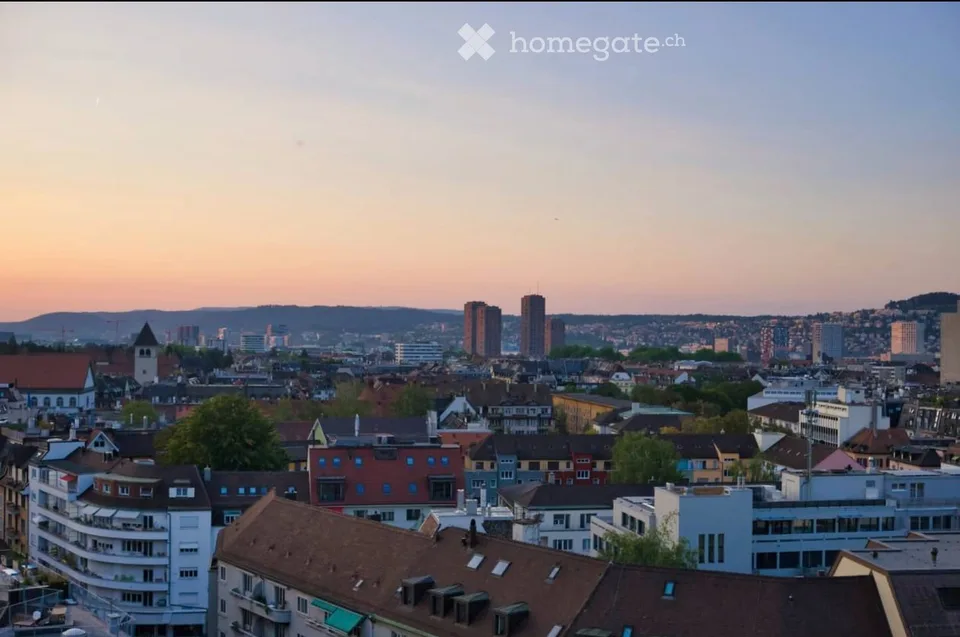 Furnished studio with panoramic view, 7th floor — sublet 30 Aug 2026 – 30 Jan 2027, Zurich Wiedikon