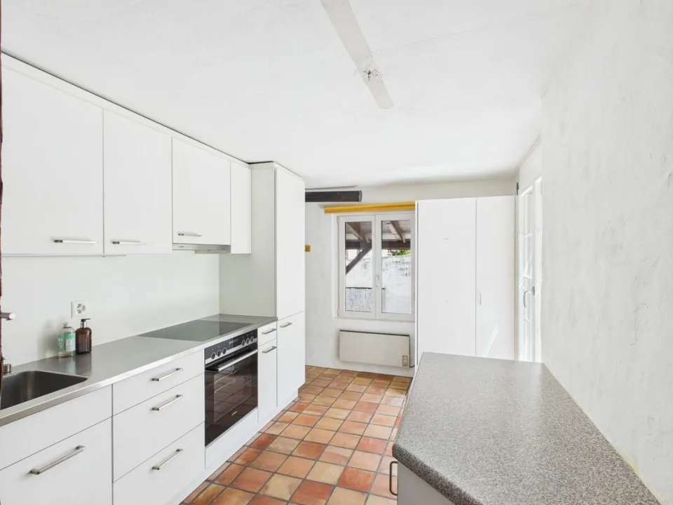 House with sunny garden