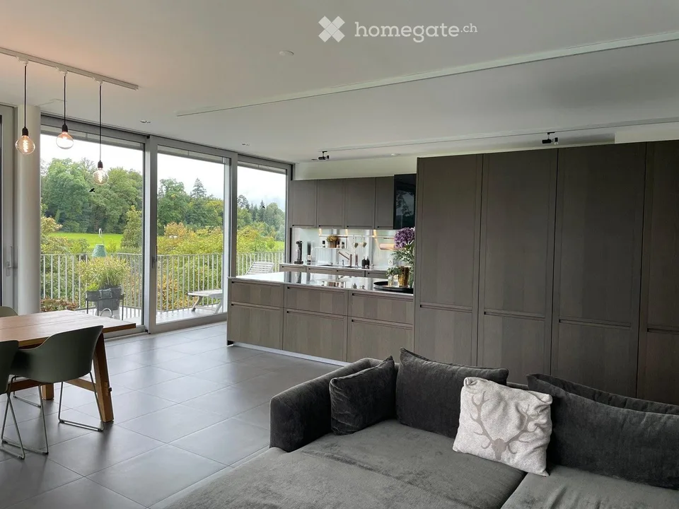 Appartamento attico esclusivo di 3,5 locali a Riverside, nel mezzo di una zona verde con una vista sognata
