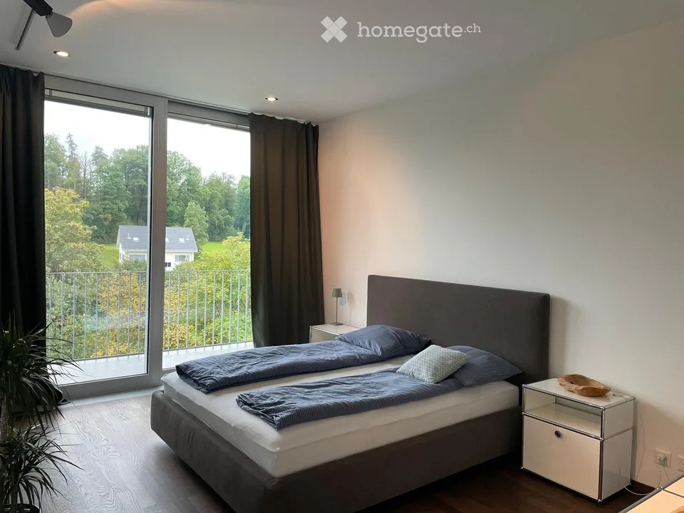 Appartamento attico esclusivo di 3,5 locali a Riverside, nel mezzo di una zona verde con una vista sognata