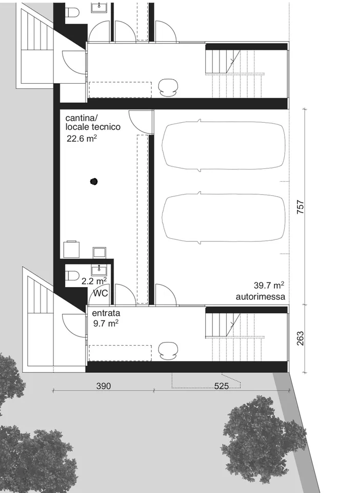 Semi-detached villa with 4.5 rooms and garden