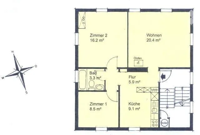 Einfache 3.5Z Wohnung im EG zu vermieten