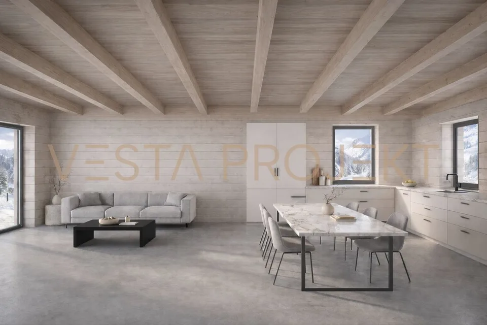 Projet de construction en bois tourné vers l'avenir avec un excellent rendement de 18% et un confort de vie durable