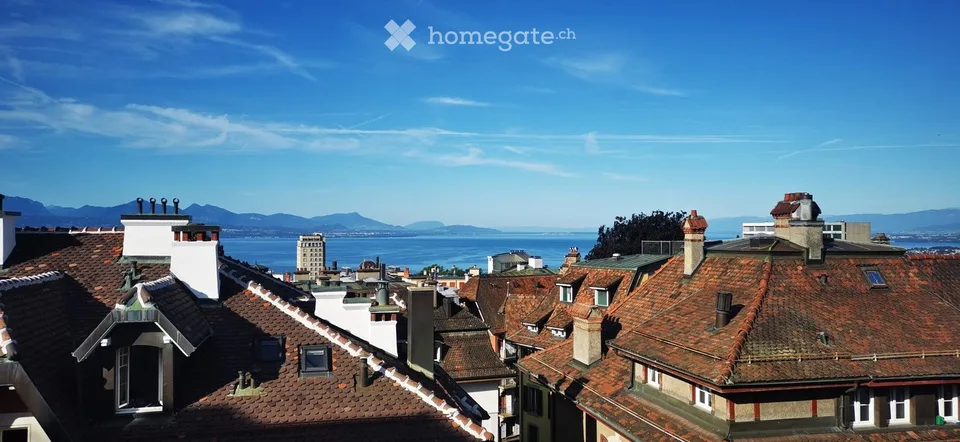 3,5 locali, 68 m2, Av. Riant-Mont 17 Lausanne centro molto calmo.