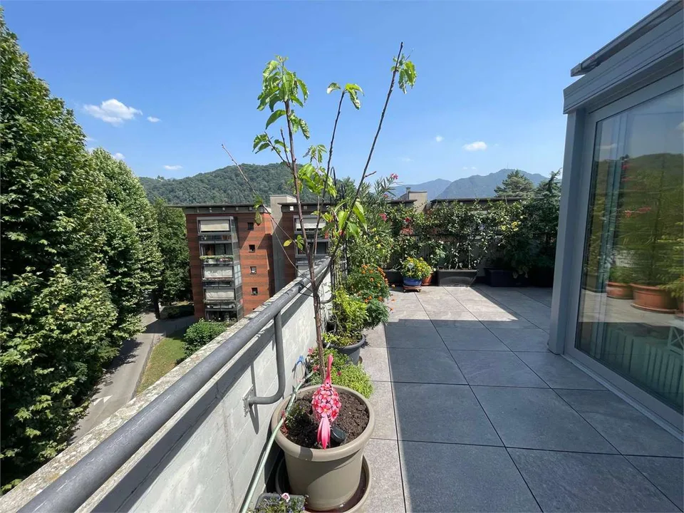 Elegante Attico 3.5 locali con Giardino d'Inverno e terrazza, Agno