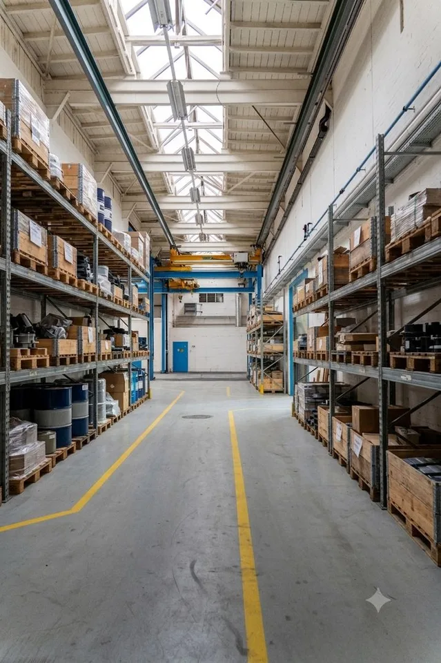 Hohe Lager-/Gewerbehalle mit ebenerdigem Zugang - 550 m²