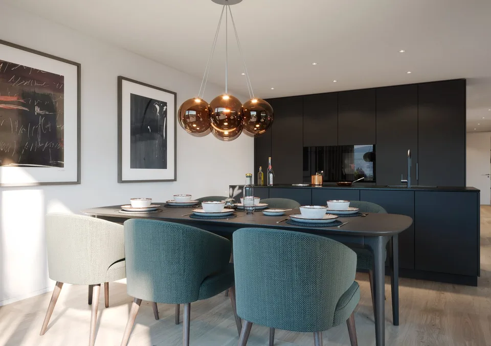 Appartamento nuovo di 4,5 locali, 1° piano, 128m2 di superficie abitabile, posizione centrale, con una meravigliosa vista sul lago
