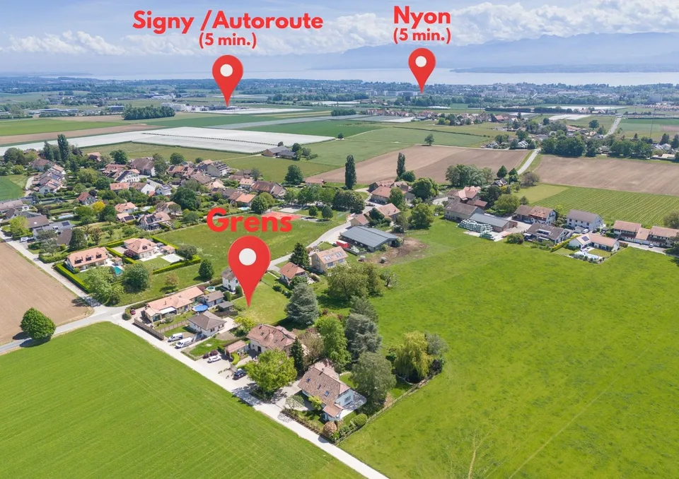 Magnifica villa individuale ristrutturata con vista panoramica a 5 minuti da Nyon