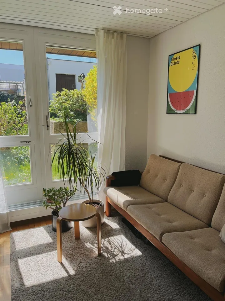 Cozy 2-room apartment with garden seating in a single-family neighborhood in Aarau available immediately