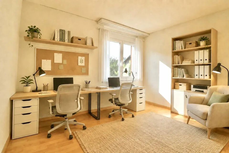 Living on two levels - 4½-room maisonette with fireplace, sauna, and sunny balcony