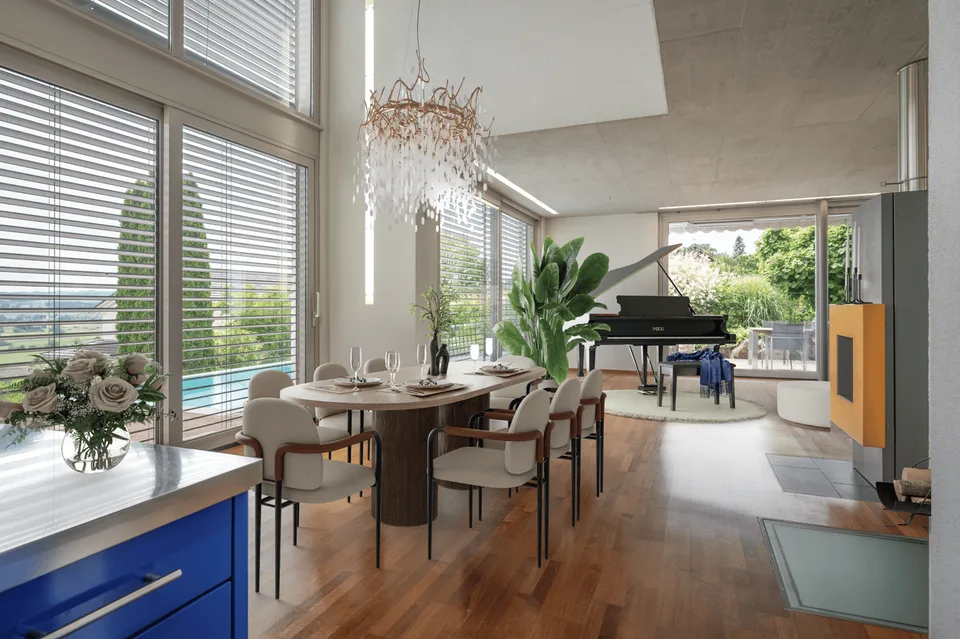Villa dell'architetto con panorama e piscina infinity – dove l'architettura, la vista panoramica e il lusso si fondono