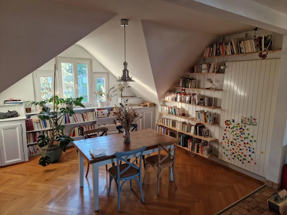 Four-room attic apartment