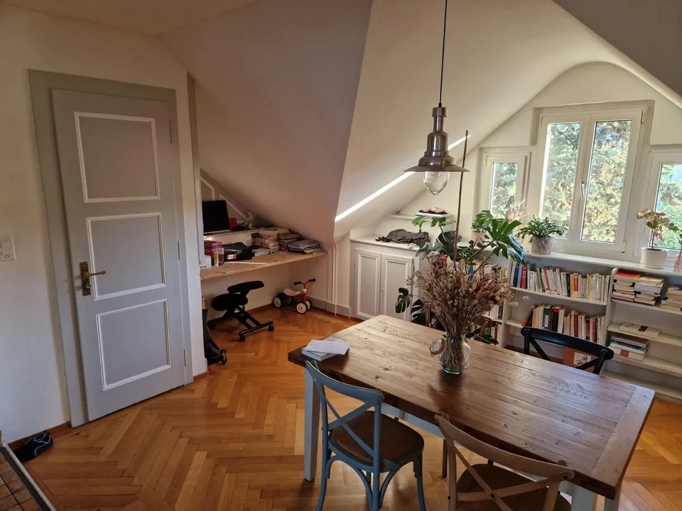 Four-room attic apartment