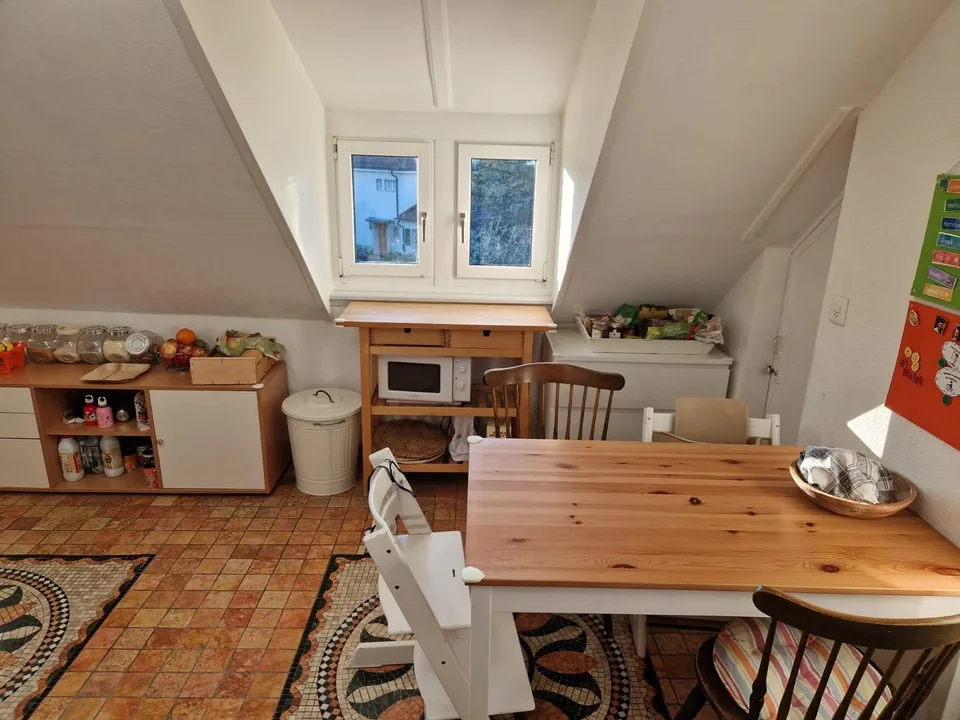 Four-room attic apartment