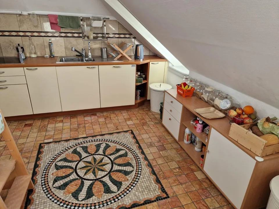 Four-room attic apartment