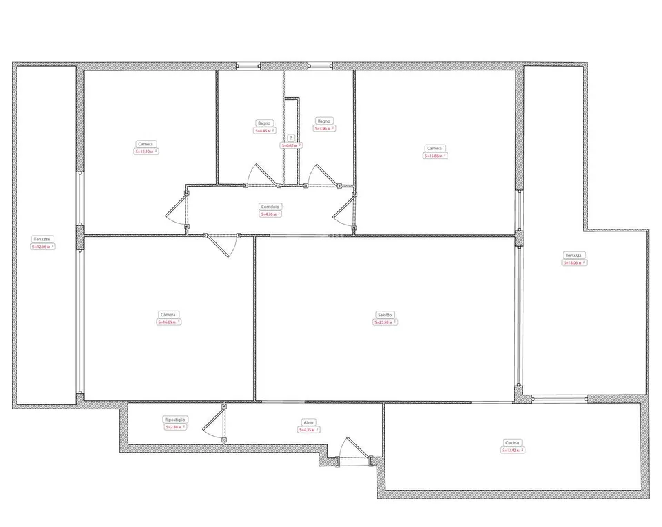 Wohnung mit 4.5 Zimmern komplett renoviert in Cureglia