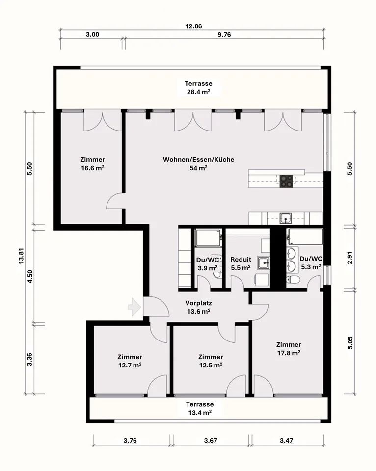 Appartement luxueux 5.5 pièces avec vue panoramique à Zürich Affoltern