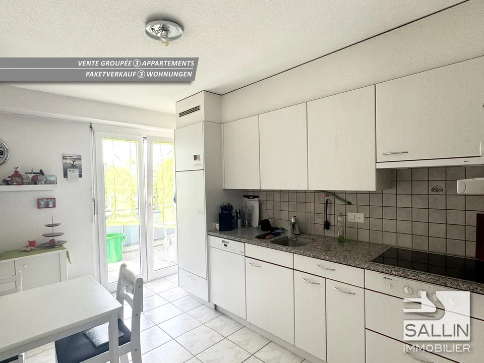 Verkauf von 3 Wohnungen, 2x 5 Zimmer und 4 Zimmer + 3 Innenparkplätze