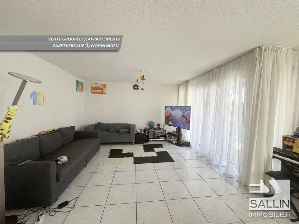 Verkauf von 3 Wohnungen, 2x 5 Zimmer und 4 Zimmer + 3 Innenparkplätze