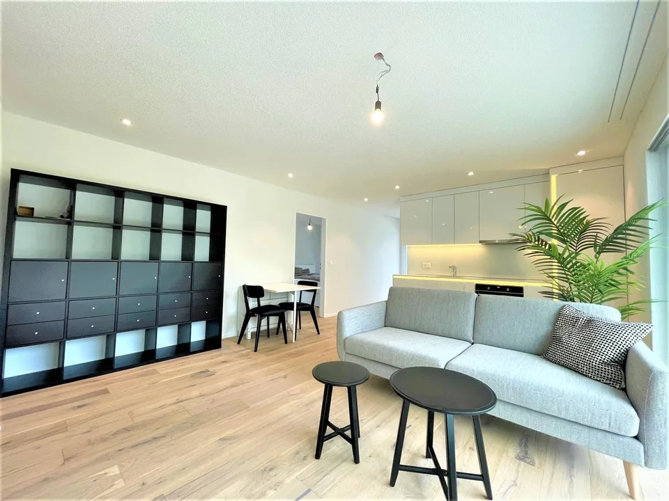 Moderne 2-Zimmer-Wohnung mit Balkon in Brunegg
