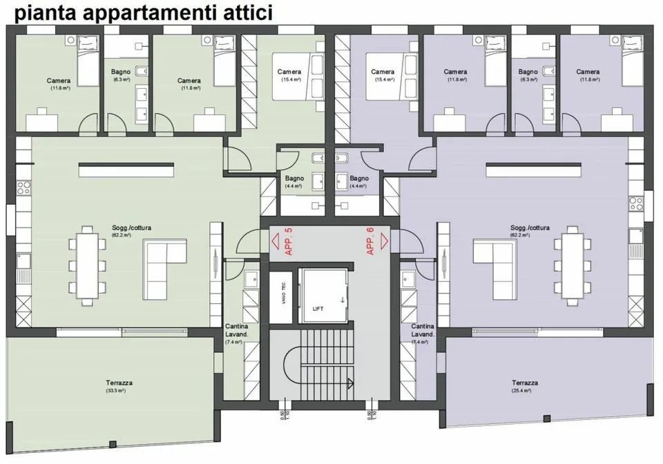 ATTICO 4.5 LOCALI CON AMPIA TERRAZZA