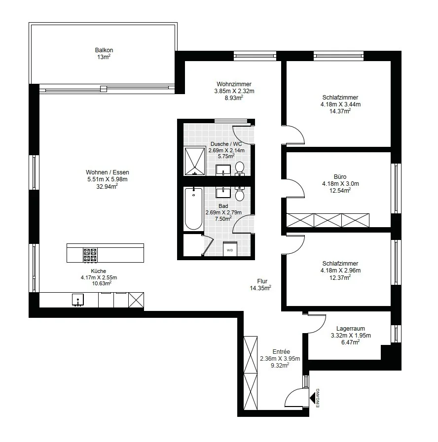 Mehr Platz für das, was wirklich zählt - Zentrumsnahe Wohnung