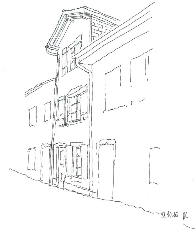 Cressier (in the historic village center), charming semi-detached house with 3 rooms
