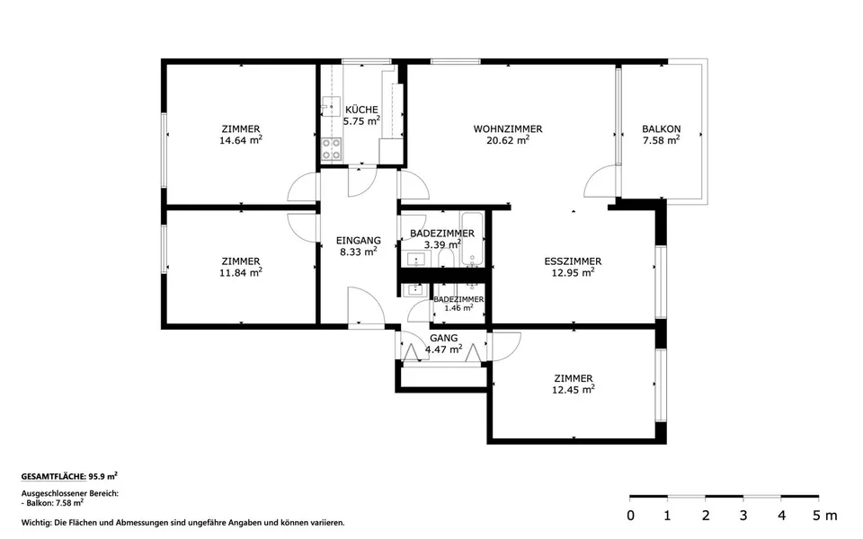 Komplett saniert 2026 · 4.5 Zi · 103 m² · Lift · Balkon · Garage