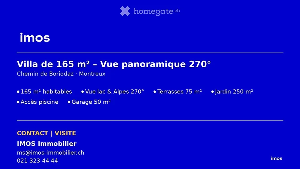 Villa di 165 m² con vista panoramica sul Lago di Ginevra — Montreux